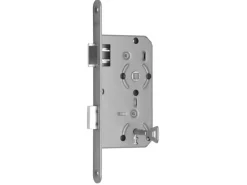 Zimmertür-Einsteckschloss Buntbart gefälzt DIN links Weiß lackiert