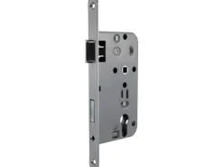 Zimmertür-Einsteckschloss für Profilzylinder DIN Links Silber