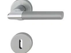 Zimmertür-Rosetten-Garnitur Lecce Alu Chrom OB-Lochung