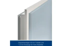 ZK-Tür-Element eingehängt Verzinkt 875 mm x 1875 mm x 80 mm DIN Links