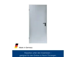 ZK-Tür-Element eingehängt Verzinkt 875 mm x 2000 mm x 80 mm DIN Links