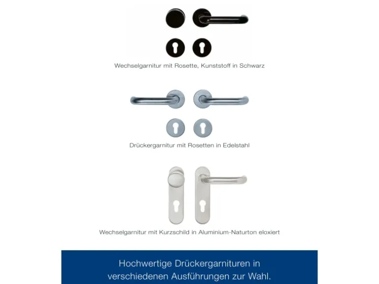 ZK-Tür-Element eingehängt Verzinkt 875 mm x 1875 mm x 80 mm DIN Rechts