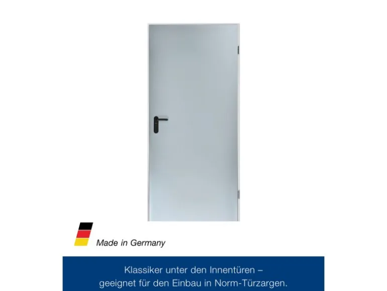 ZK-Tür-Element eingehängt Verzinkt 875 mm x 1875 mm x 80 mm DIN Rechts