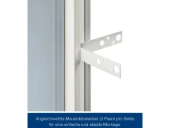 ZK-Tür-Element eingehängt Verzinkt 875 mm x 1875 mm x 80 mm DIN Rechts