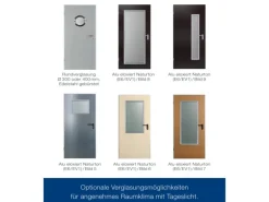 ZK-Tür-Element eingehängt Verzinkt 750 mm x 2000 mm x 80 mm DIN Links