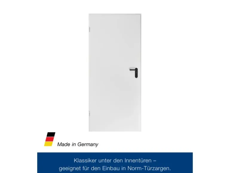 ZK-Tür-Element mit Eckzarge Weiß 875 mm x 1875 mm x 55 mm DIN Links