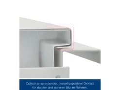 ZK-Tür-Element mit Eckzarge Weiß 875 mm x 1875 mm x 55 mm DIN Rechts