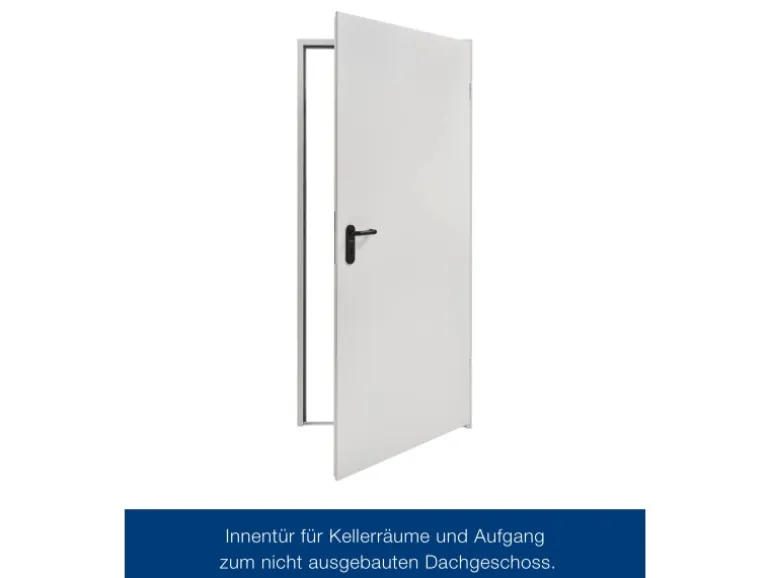 ZK-Tür-Element mit Eckzarge Weiß 750 mm x 2000 mm x 55 mm DIN Rechts