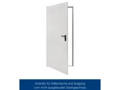 ZK-Tür-Element mit Eckzarge Weiß 750 mm x 1875 mm x 55 mm DIN Links