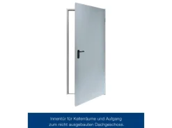 ZK-Tür-Element mit Eckzarge Verzinkt 1000 mm x 1875 mm x 55 mm DIN Rechts