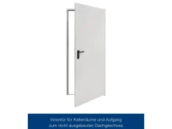 ZK-Tür-Element mit Eckzarge Weiß 1000 mm x 1875 mm x 55 mm DIN Rechts