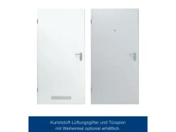 ZK-Tür-Element mit Eckzarge Weiß 1000 mm x 2000 mm x 55 mm DIN Links