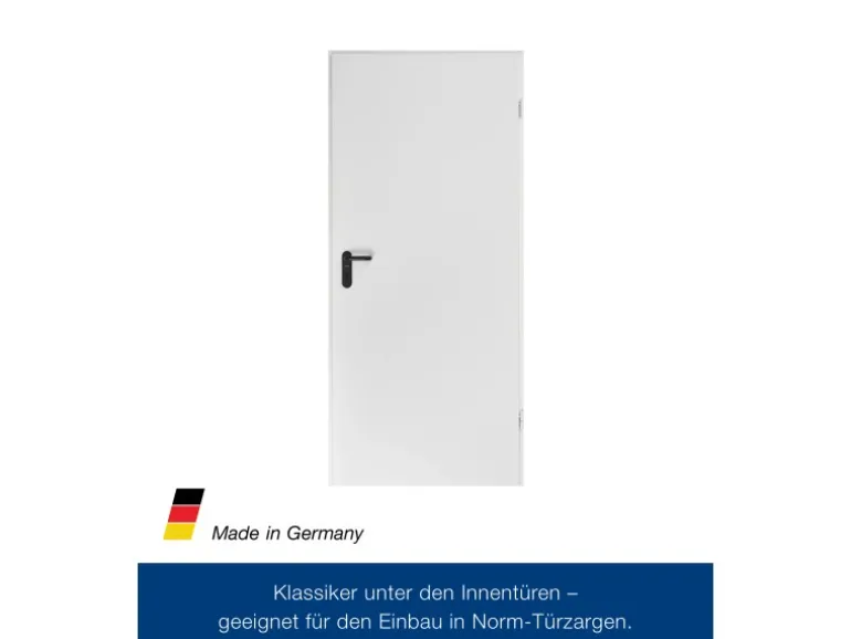 ZK-Tür-Element mit Eckzarge Weiß 875 mm x 2000 mm x 55 mm DIN Rechts