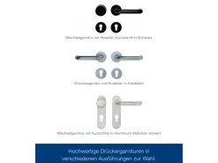 ZK-Tür-Element mit Eckzarge Weiß 875 mm x 2000 mm x 55 mm DIN Links