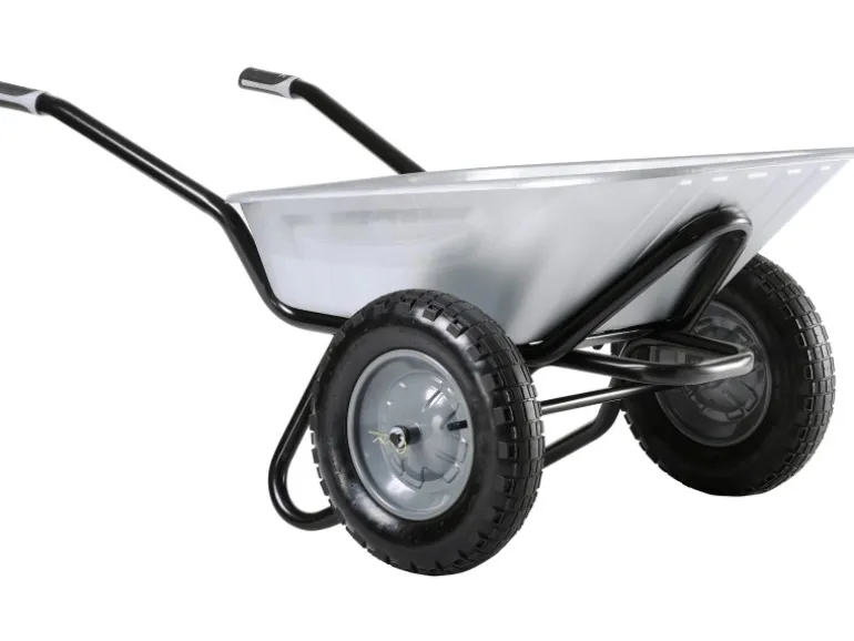 Zweirad-Schubkarre 100 l Muldenvolumen verzinkt